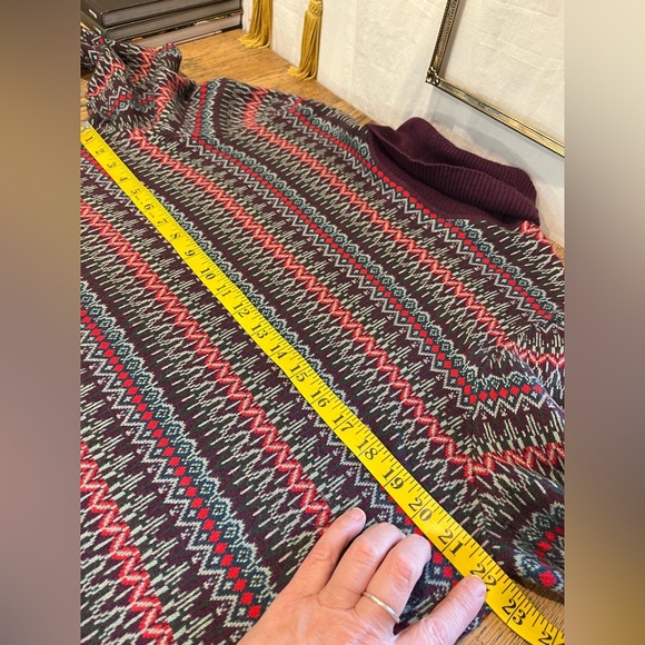 L.L. BEAN – Fair Isle Turtleneck Sweater – Size 1X (Plus) - Picture 4 of 9